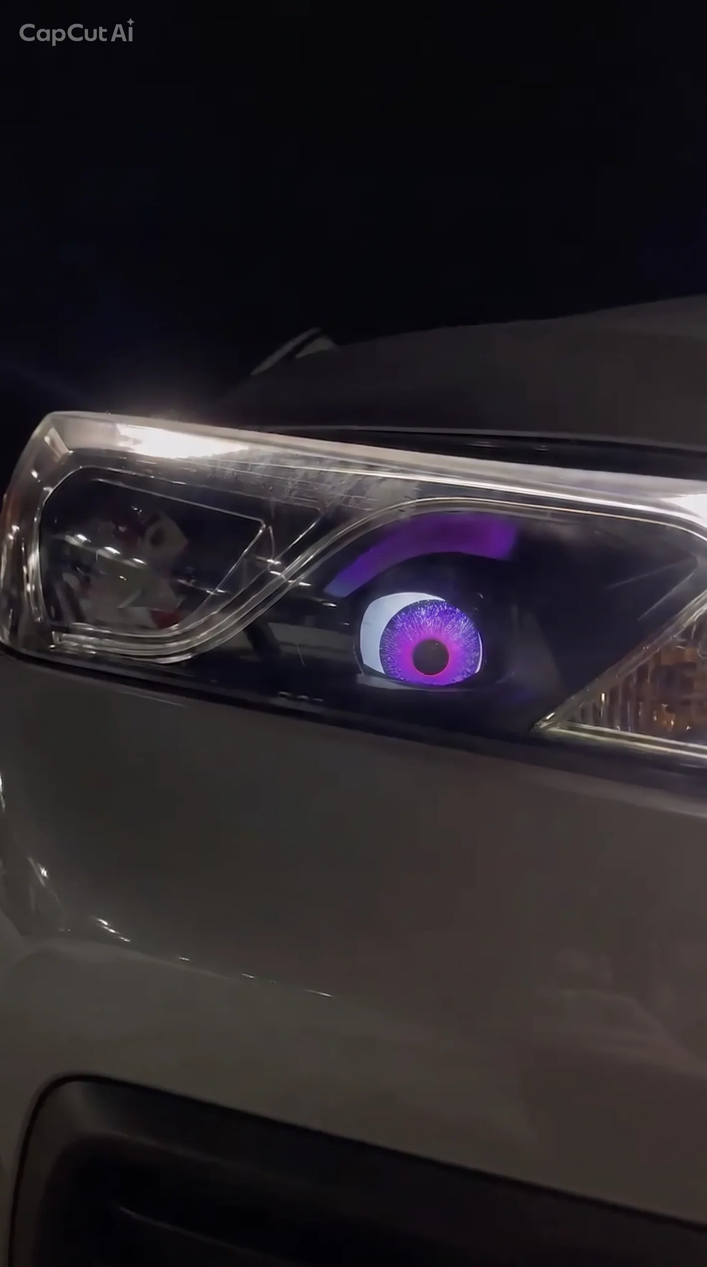 Headlight with purple LED Light Eye